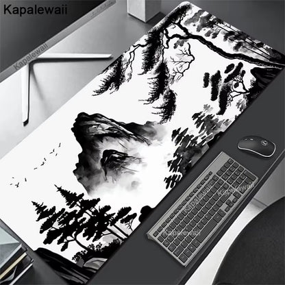 Desk Mat Gamer Mousepads Company Mouse Pad Office Desk Pad Ink Painting Large Mousepad Chinese Style Mouse Mat for Computer Pads