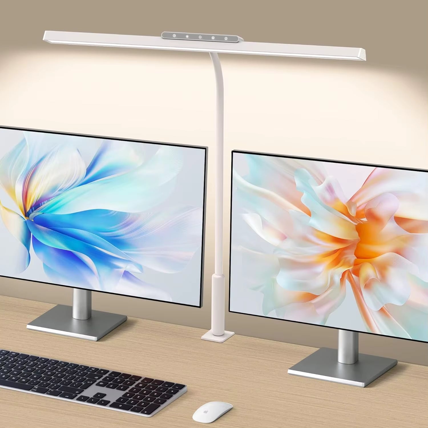 EyeComfort LED Desk Lamp with Clamp – 3 Color Modes & Stepless Dimming