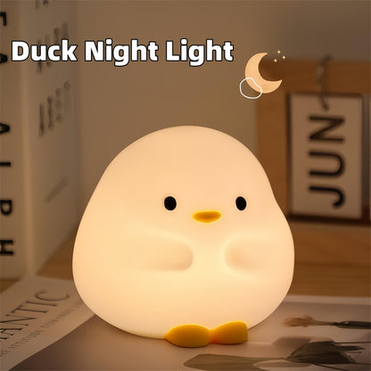 Sleepy Duck™ LED Night Light – Soft Silicone Touch Lamp for Cozy Nights