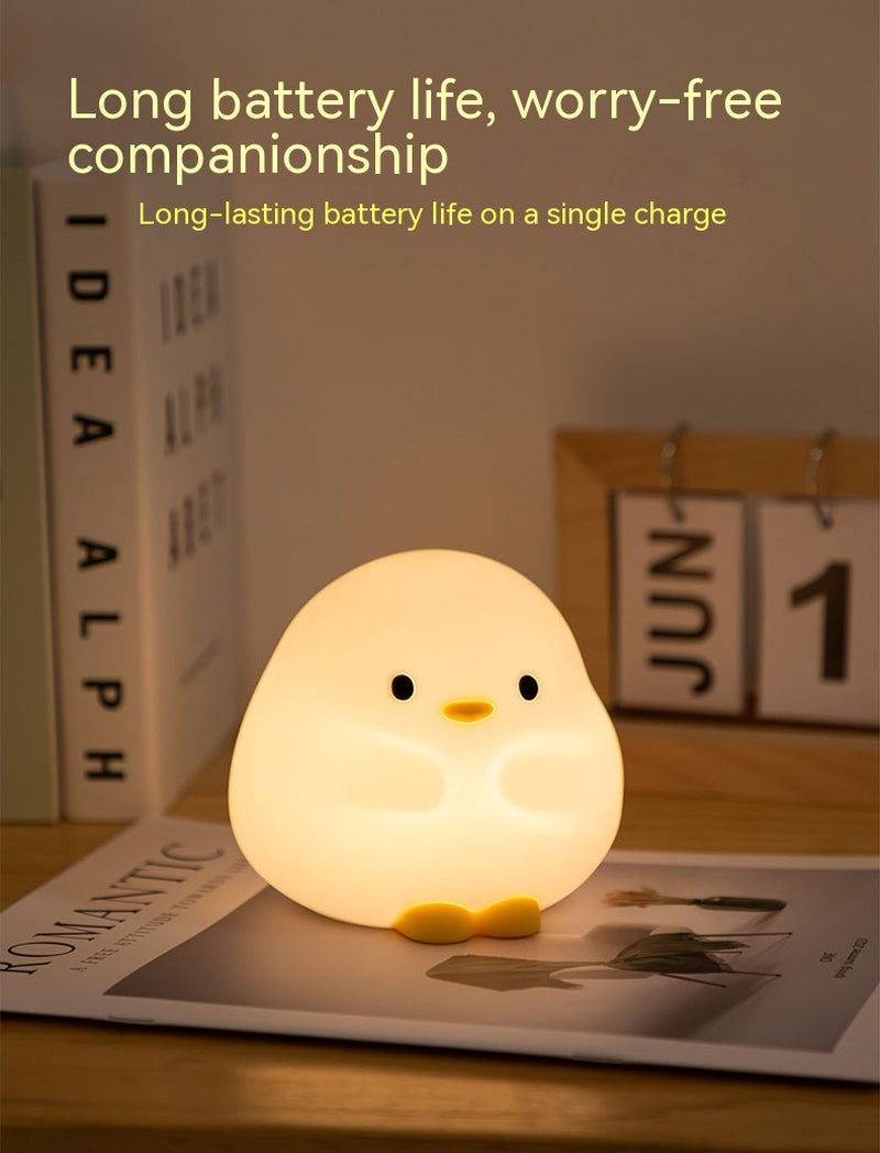 Sleepy Duck™ LED Night Light – Soft Silicone Touch Lamp for Cozy Nights