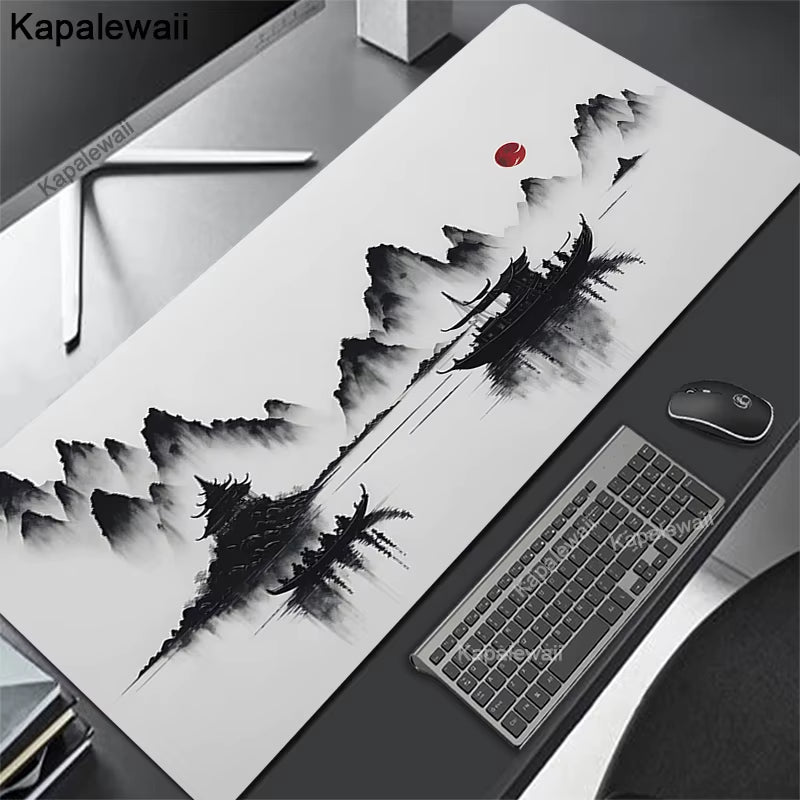 Desk Mat Gamer Mousepads Company Mouse Pad Office Desk Pad Ink Painting Large Mousepad Chinese Style Mouse Mat for Computer Pads