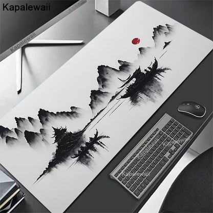 Desk Mat Gamer Mousepads Company Mouse Pad Office Desk Pad Ink Painting Large Mousepad Chinese Style Mouse Mat for Computer Pads