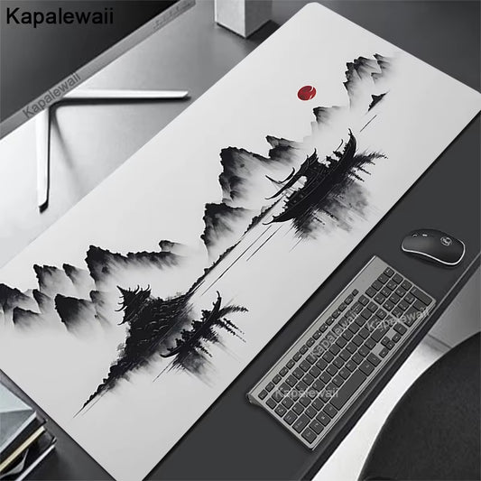 Desk Mat Gamer Mousepads Company Mouse Pad Office Desk Pad Ink Painting Large Mousepad Chinese Style Mouse Mat for Computer Pads