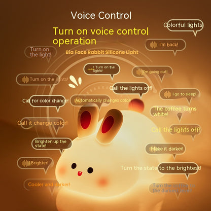 BunnyGlow Night Light – Soft Silicone Touch Lamp for Sweet Dreams