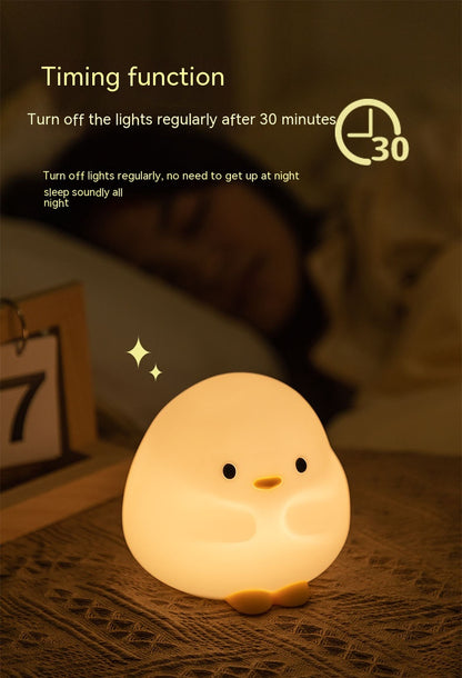 Sleepy Duck™ LED Night Light – Soft Silicone Touch Lamp for Cozy Nights