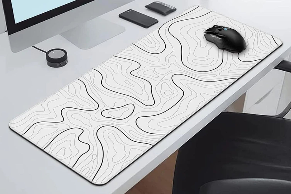 Mouse Pad Gaming Mousepad with Anti-Slip Rubber Base for Keyboard and Mouse -Black