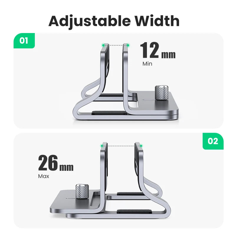 Vertical Laptop Stand Holder for Macbook Air Pro Aluminum Foldable Notebook Stand Laptop Support Macbook Pro Tablet Stand