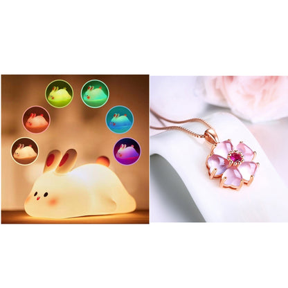 BunnyGlow Night Light – Soft Silicone Touch Lamp for Sweet Dreams
