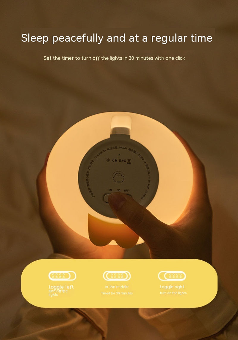 Sleepy Duck™ LED Night Light – Soft Silicone Touch Lamp for Cozy Nights