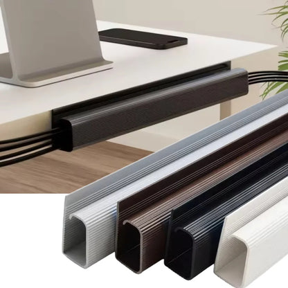 1Pc Channel Desk Cable Organizer Cable Management Accessories Cable Protecter No Drilling under Desk Management Tray