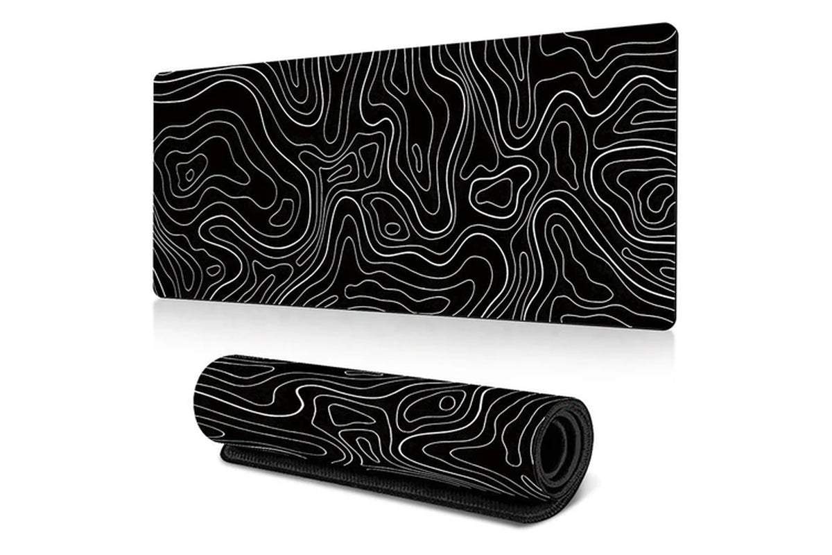 Mouse Pad Gaming Mousepad with Anti-Slip Rubber Base for Keyboard and Mouse -Black