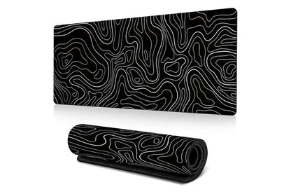Mouse Pad Gaming Mousepad with Anti-Slip Rubber Base for Keyboard and Mouse -Black