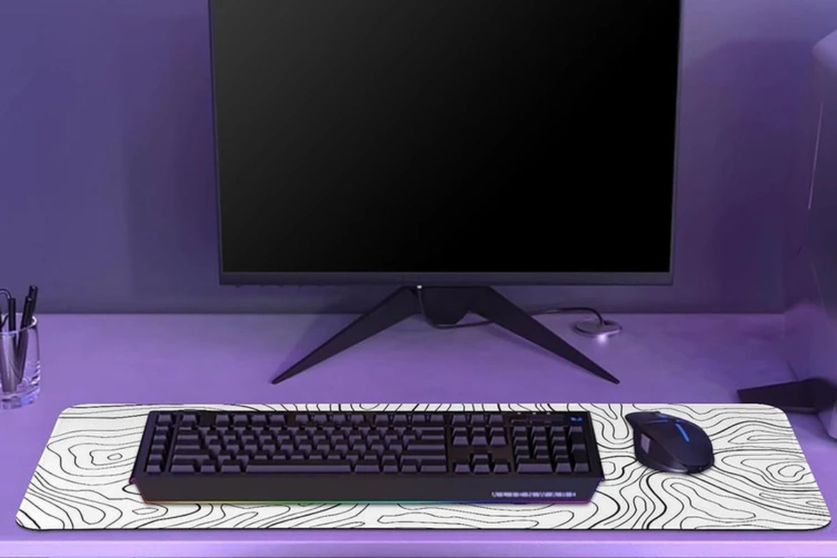 Mouse Pad Gaming Mousepad with Anti-Slip Rubber Base for Keyboard and Mouse -Black