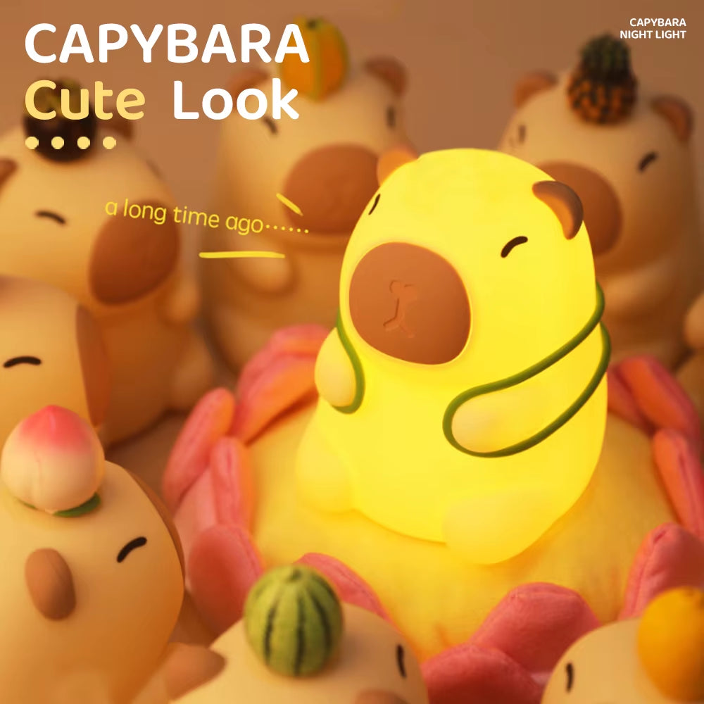 Capybara Cute Night Light Silicone Lamp With 7 Colours