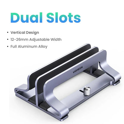 Vertical Laptop Stand Holder for Macbook Air Pro Aluminum Foldable Notebook Stand Laptop Support Macbook Pro Tablet Stand