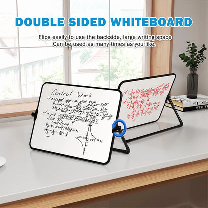 Dry Erase White Board with Stand Erasable Whiteboard with Support School Presentation Board with Bracket Desk Stable A3 A4 Size
