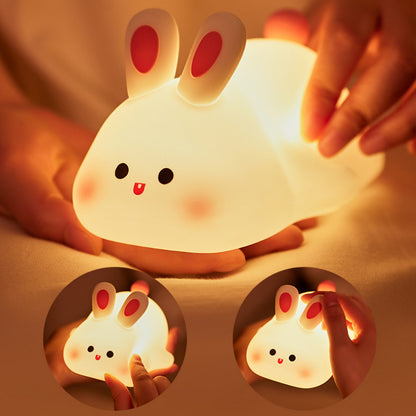 BunnyGlow Night Light – Soft Silicone Touch Lamp for Sweet Dreams