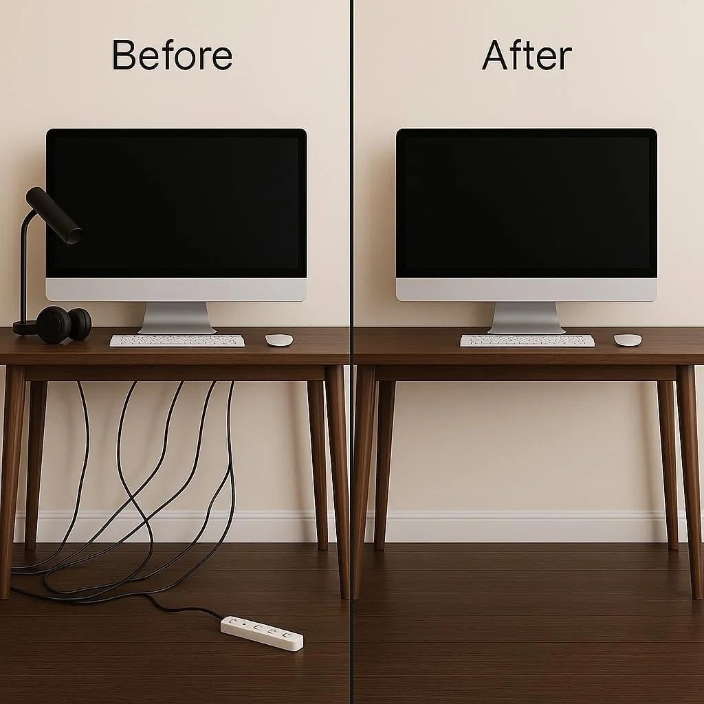 1Pc Channel Desk Cable Organizer Cable Management Accessories Cable Protecter No Drilling under Desk Management Tray