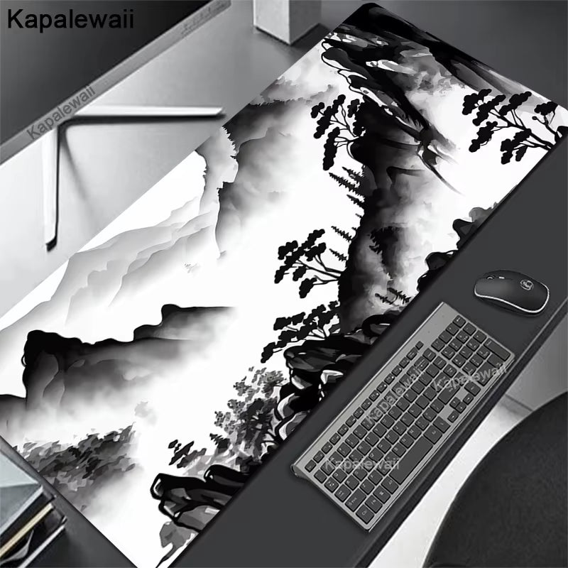 Desk Mat Gamer Mousepads Company Mouse Pad Office Desk Pad Ink Painting Large Mousepad Chinese Style Mouse Mat for Computer Pads