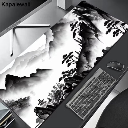 Desk Mat Gamer Mousepads Company Mouse Pad Office Desk Pad Ink Painting Large Mousepad Chinese Style Mouse Mat for Computer Pads