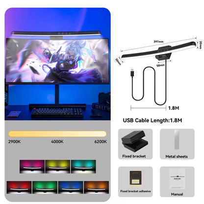 Stepless Dimming Led Desk Lamps for Computer Monitor Lights Bar USB Reading Light Monitor Lamp Backlight Screenbar Office Light