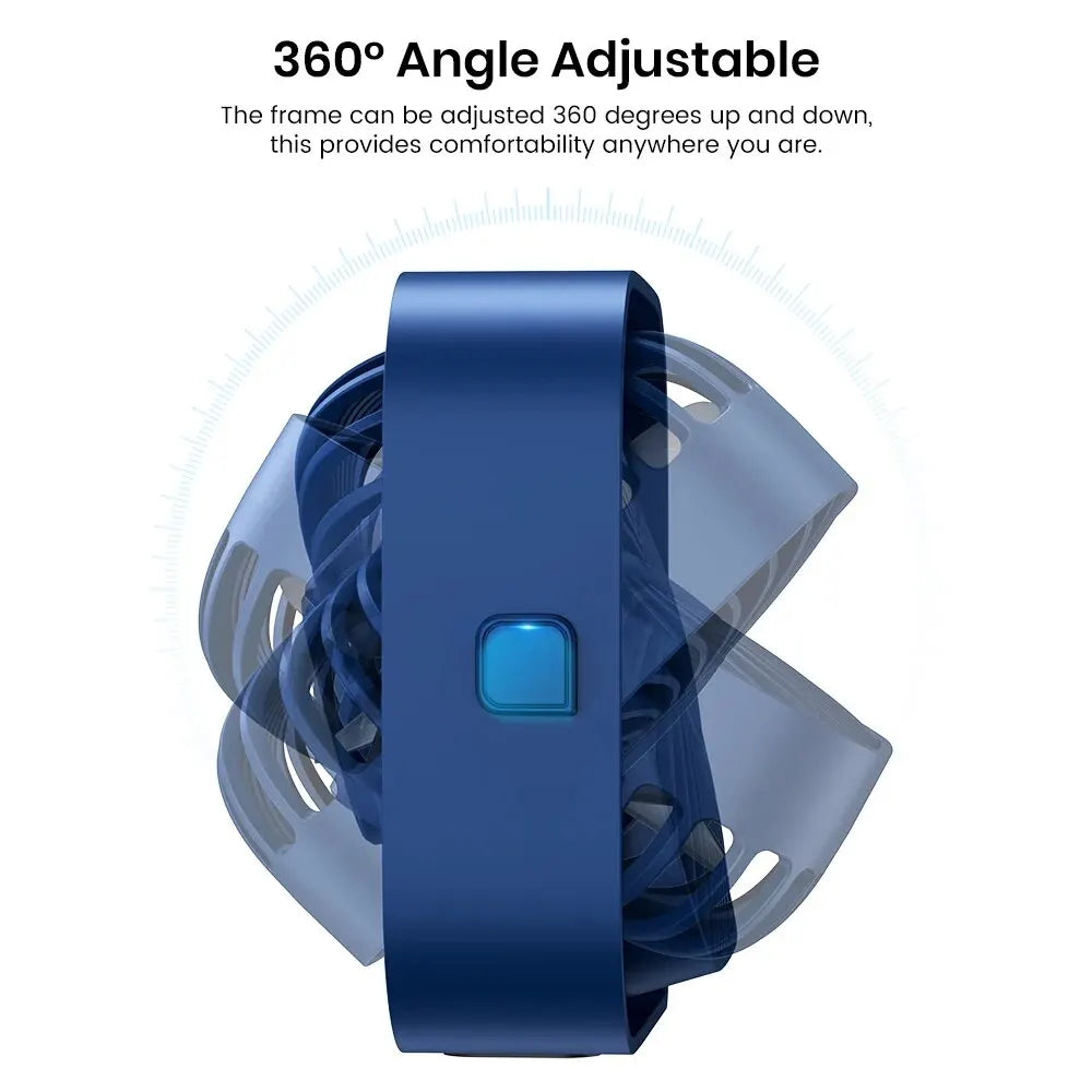 Portable USB Desk Fan – Quiet 3-Speed Personal Fan with 360° Adjustable Head