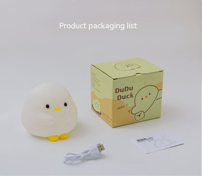 Sleepy Duck™ LED Night Light – Soft Silicone Touch Lamp for Cozy Nights