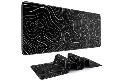 Mouse Pad Gaming Mousepad with Anti-Slip Rubber Base for Keyboard and Mouse -Black