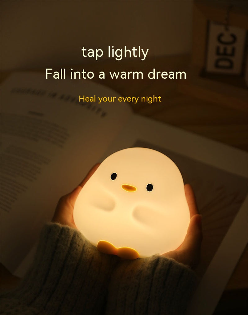Sleepy Duck™ LED Night Light – Soft Silicone Touch Lamp for Cozy Nights
