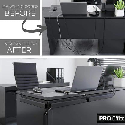 1Pc Channel Desk Cable Organizer Cable Management Accessories Cable Protecter No Drilling under Desk Management Tray