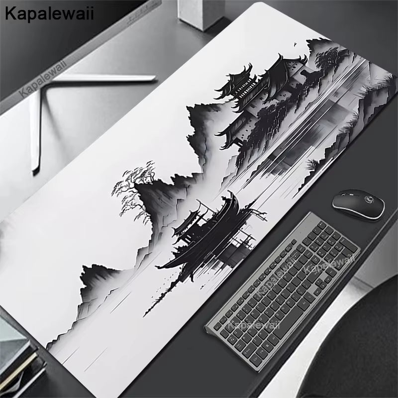 Desk Mat Gamer Mousepads Company Mouse Pad Office Desk Pad Ink Painting Large Mousepad Chinese Style Mouse Mat for Computer Pads
