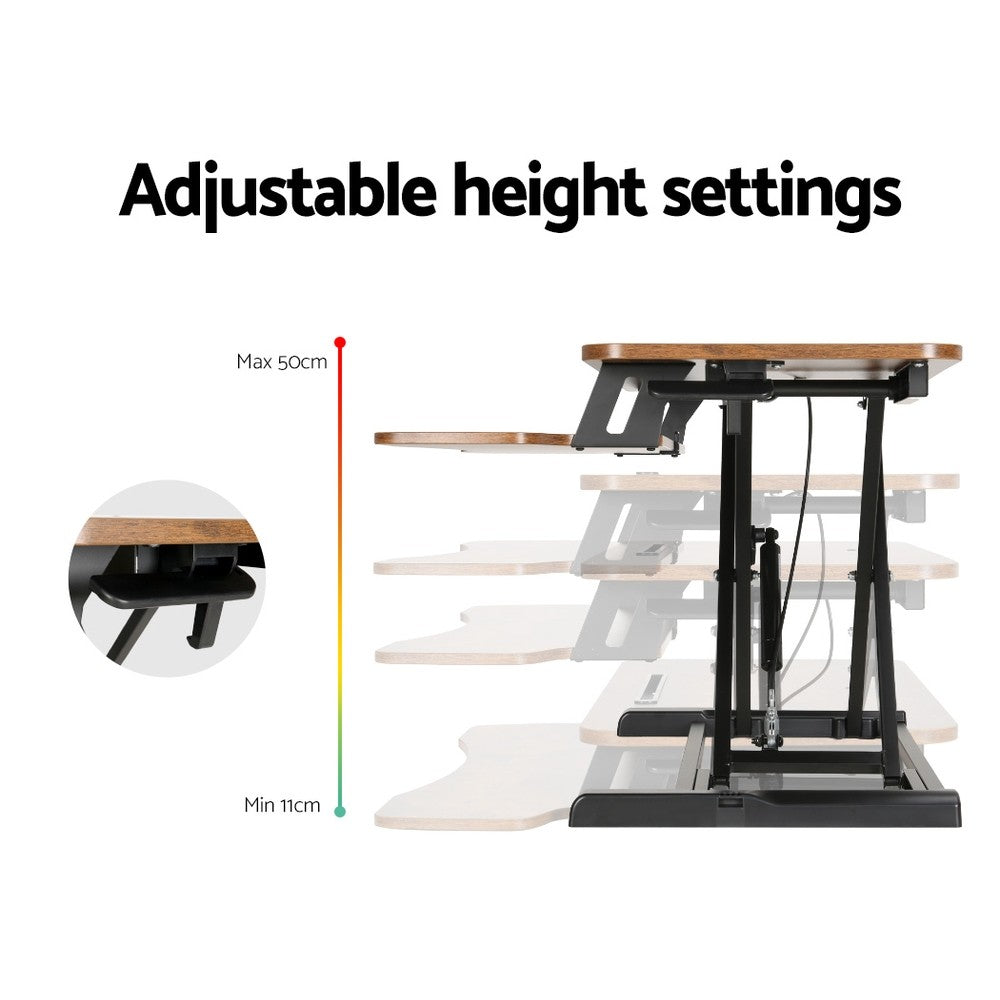 Height-Adjustable Standing Desk Riser – Ergonomic Sit-to-Stand Workstation (80cm)