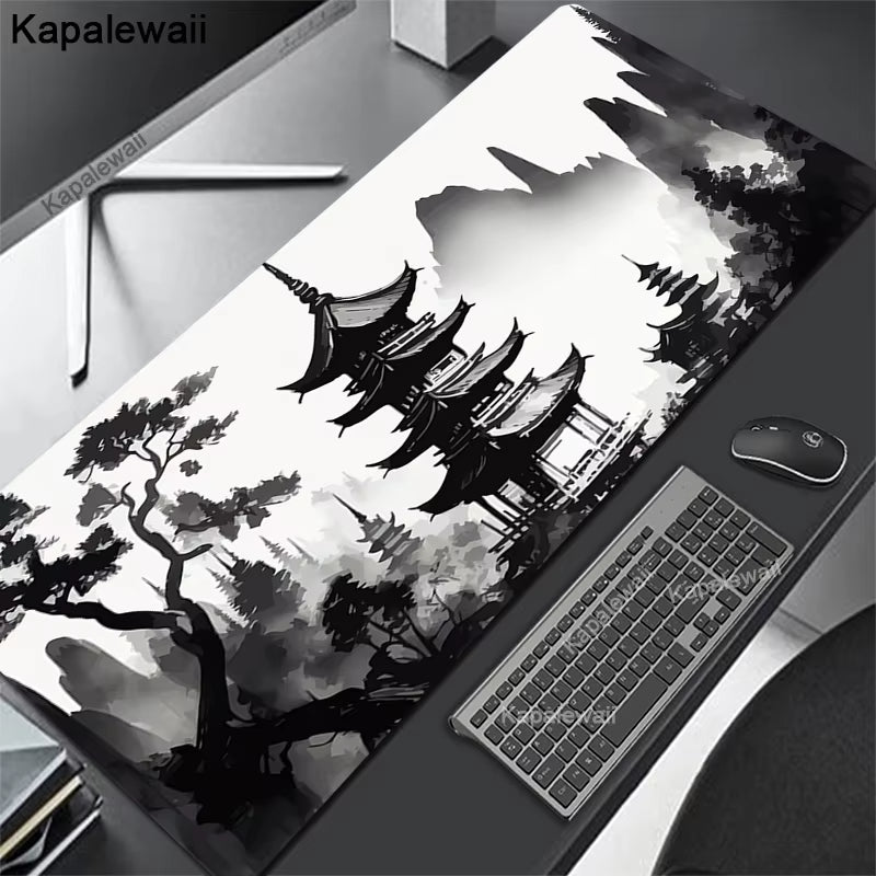 Desk Mat Gamer Mousepads Company Mouse Pad Office Desk Pad Ink Painting Large Mousepad Chinese Style Mouse Mat for Computer Pads