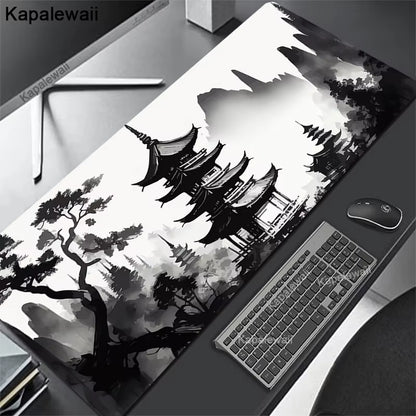 Desk Mat Gamer Mousepads Company Mouse Pad Office Desk Pad Ink Painting Large Mousepad Chinese Style Mouse Mat for Computer Pads