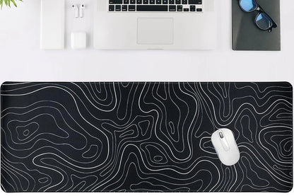 Mouse Pad Gaming Mousepad with Anti-Slip Rubber Base for Keyboard and Mouse -Black