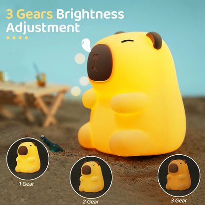 Capybara Cute Night Light Silicone Lamp With 7 Colours