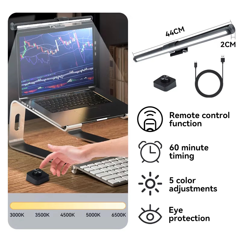 Stepless Dimming Led Desk Lamps for Computer Monitor Lights Bar USB Reading Light Monitor Lamp Backlight Screenbar Office Light