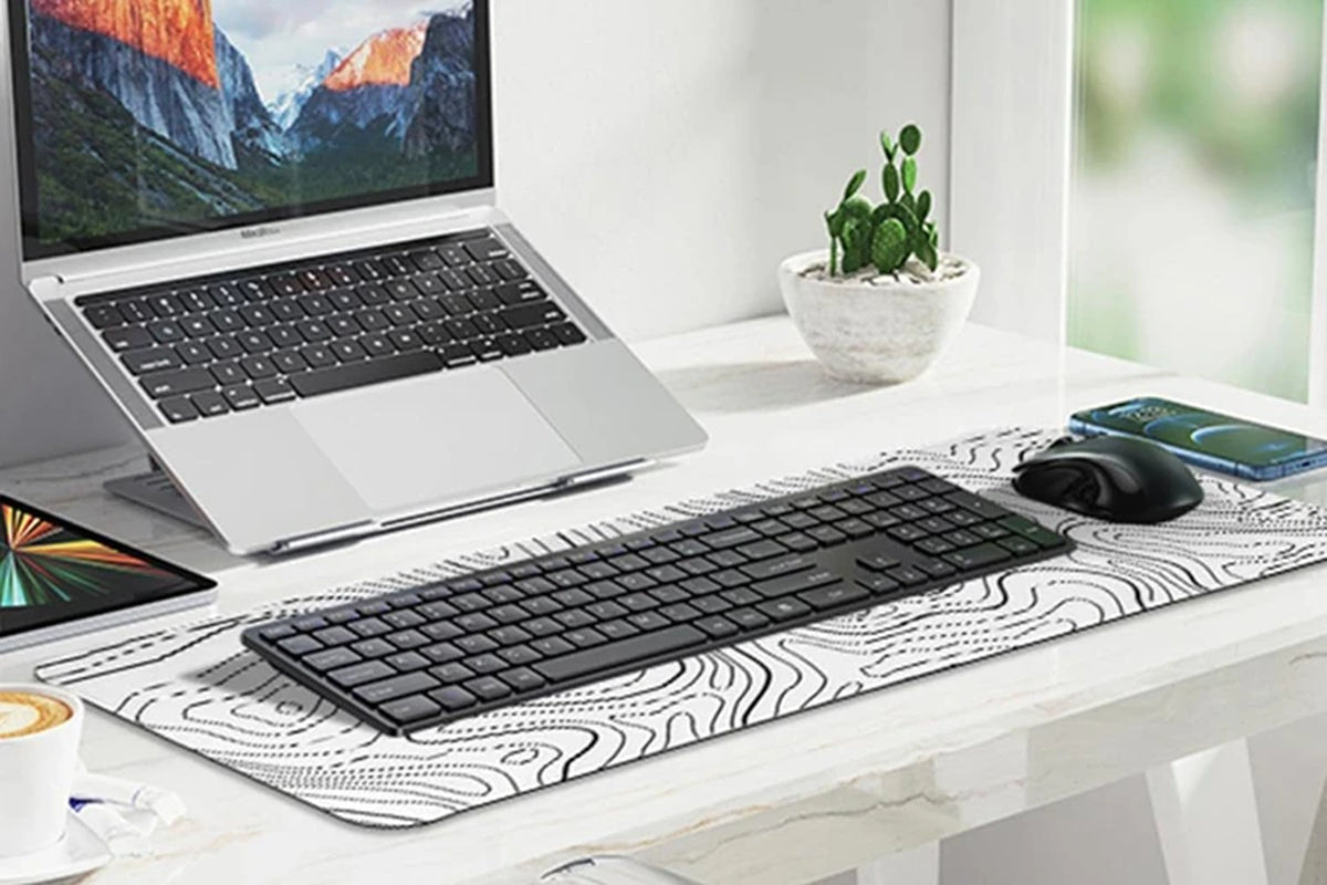 Mouse Pad Gaming Mousepad with Anti-Slip Rubber Base for Keyboard and Mouse -Black