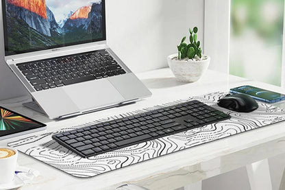 Mouse Pad Gaming Mousepad with Anti-Slip Rubber Base for Keyboard and Mouse -Black