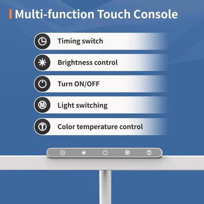 EyeComfort LED Desk Lamp with Clamp – 3 Color Modes & Stepless Dimming