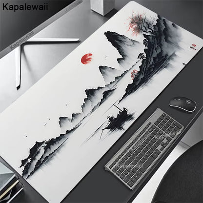 Desk Mat Gamer Mousepads Company Mouse Pad Office Desk Pad Ink Painting Large Mousepad Chinese Style Mouse Mat for Computer Pads